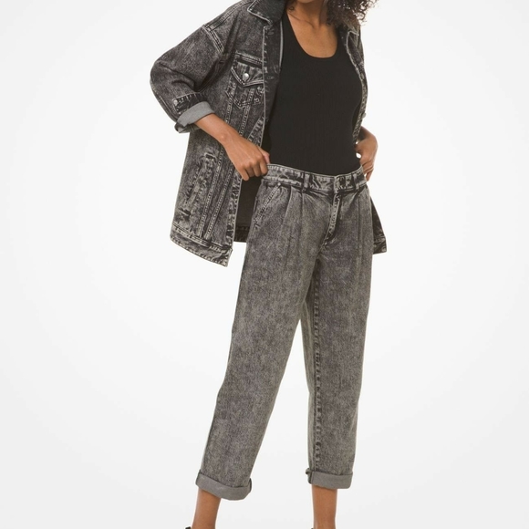 Michael Michael Kors Acid-Wash Denim Jumpsuit - Picture 11 of 13